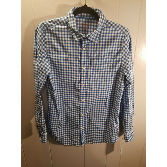 Cat & Jack Other - Cat & Jack Boys‎ Long Sleeve Button Up Blue/White Checked Shirt Size XL 16